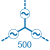 three-phase current meter icon