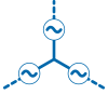 3 phase current meter icon