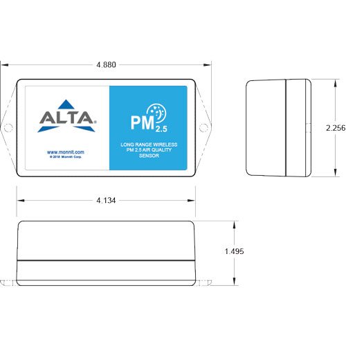 Wireless air quality sensor measurements