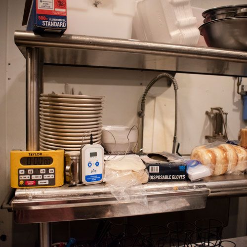 Wireless Food Probe in kitchen prep area