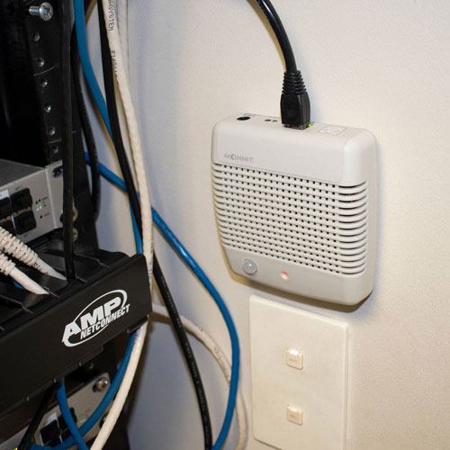 PoE motion sensor in server room
